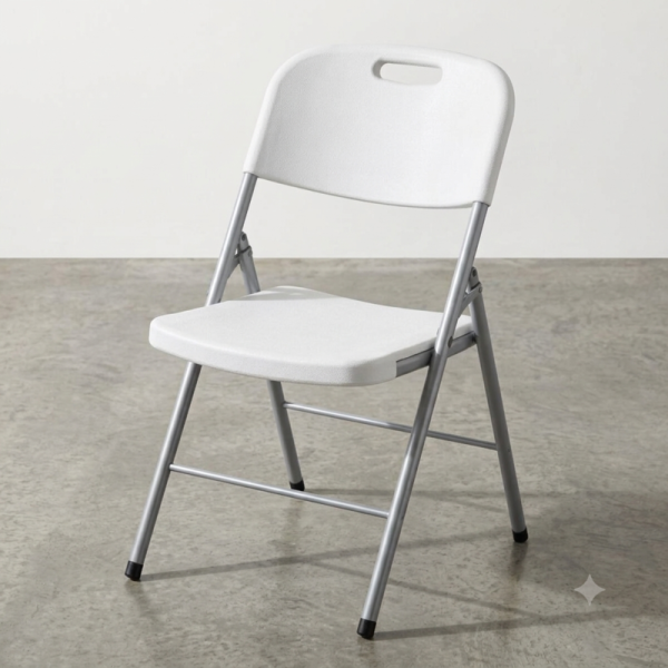 Chaise pliante blanche en location pour événements et réceptions