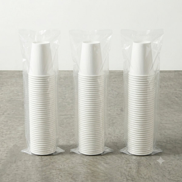 Gobelets café et eau par lot de 50 pour boissons chaudes et froides